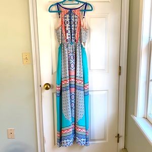 Never worn size medium maxi long dress by pink martini.